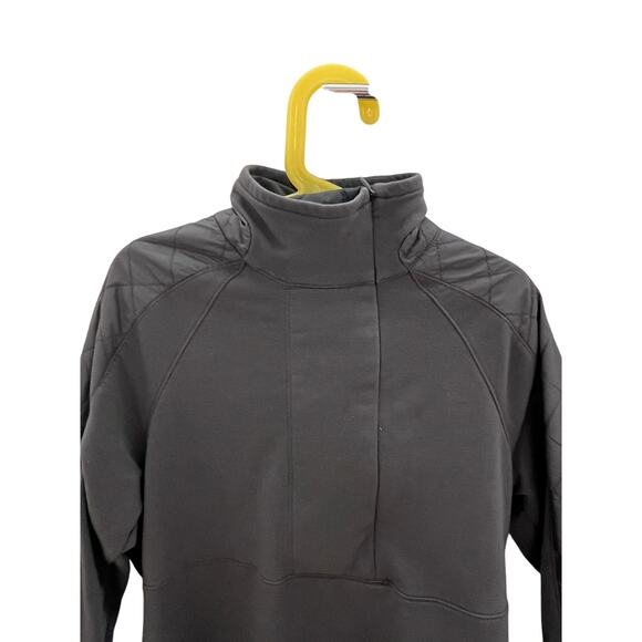 Athleta Quilted Pullover Sweatshirt - Charcoal Gray - Size XS - Picture 3 of 7